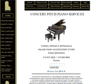 Tablet Screenshot of concertpitchpiano.com